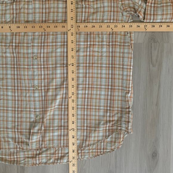 Columbia Sports Titanium Omni Dry Men's Button Down Shirt XXL Plaid Vent Cream - Picture 4 of 11